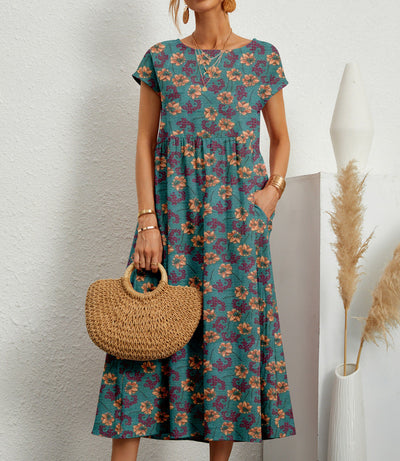 The Floral Elegance Midi Dress